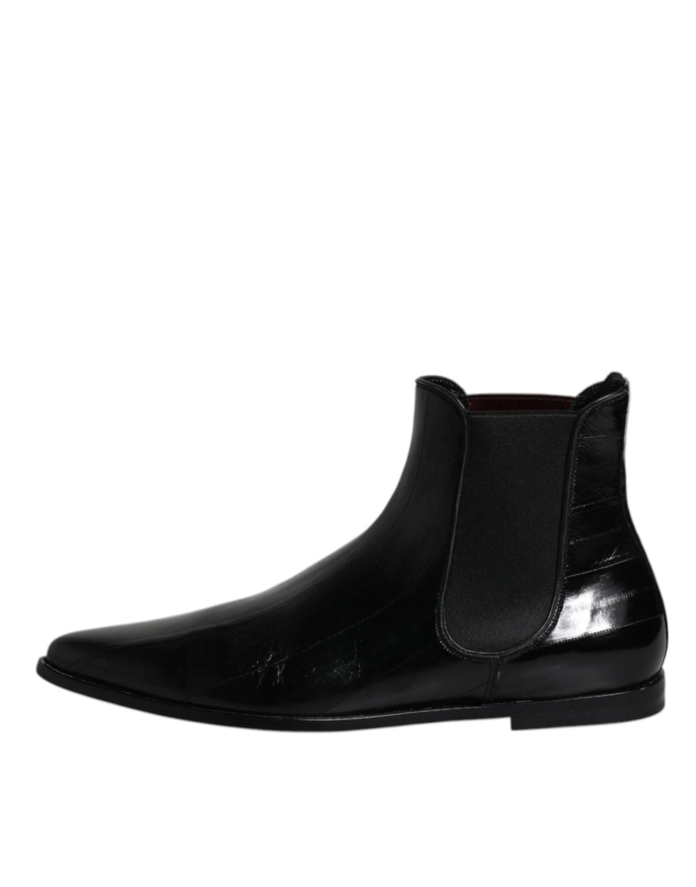 Dolce & Gabbana Black Leather Chelsea Men Ankle Boots Shoes - EU44/US11 - Boots