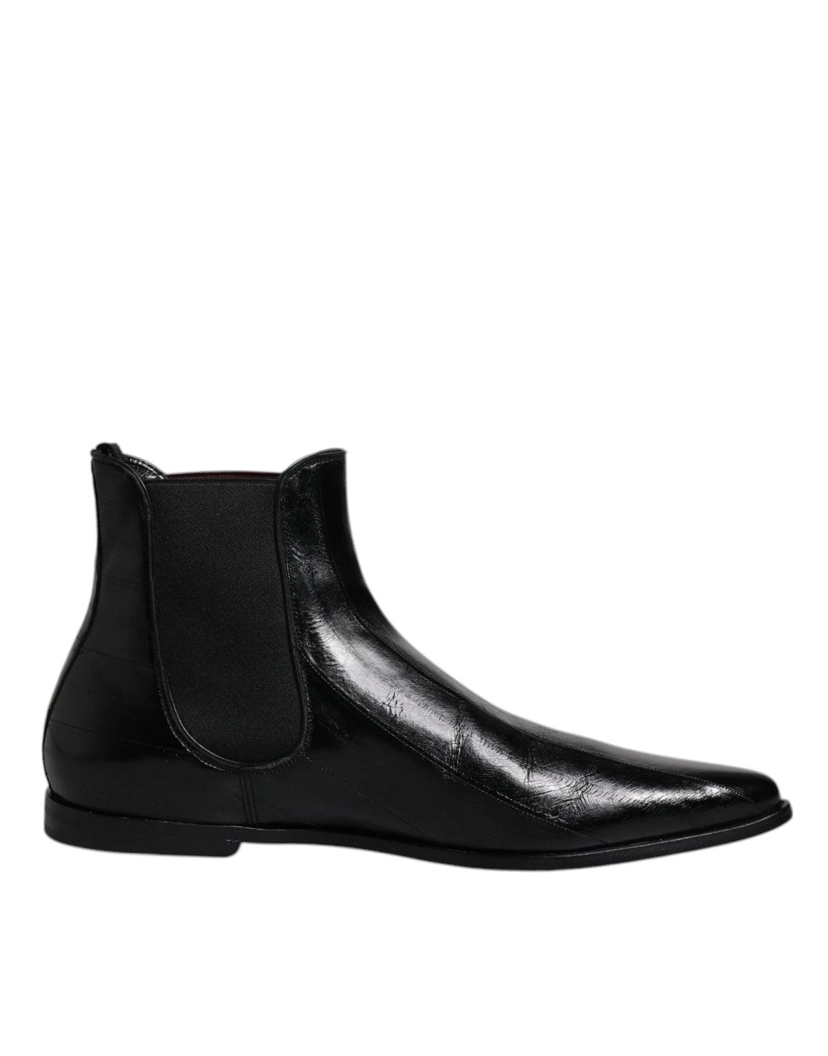 Dolce & Gabbana Black Leather Chelsea Men Ankle Boots Shoes - EU44/US11 - Boots