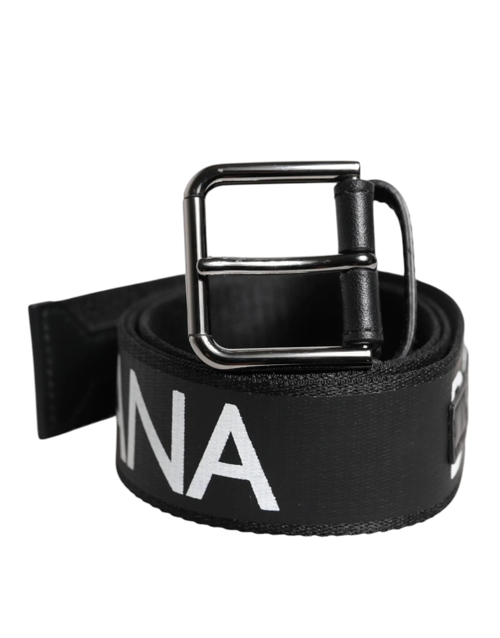 Dolce & Gabbana Black Leather Classic Metal Logo Buckle Belt - 100 cm / 40 Inches - Belts