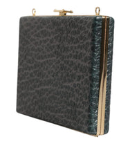 Dolce & Gabbana Black Leather Clutch Evening Crossbody Bag - Clutch Bags