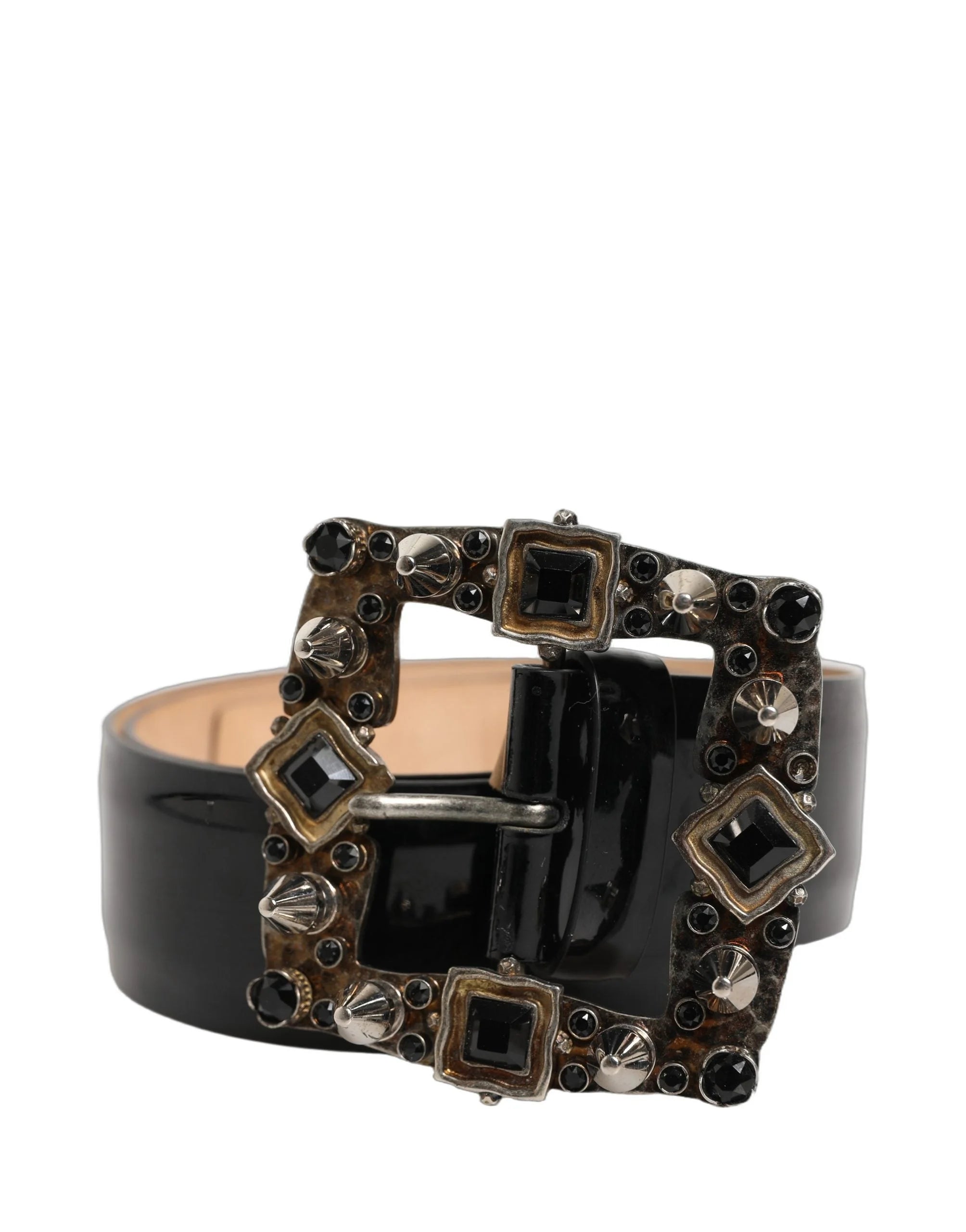 Binnenzijde van de riem, met de authentieke Dolce & Gabbana logo gravure en Italiaans vakmanschap.