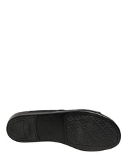 Dolce & Gabbana Black Leather Cutout DG Logo Sandals Shoes - EU44/US11