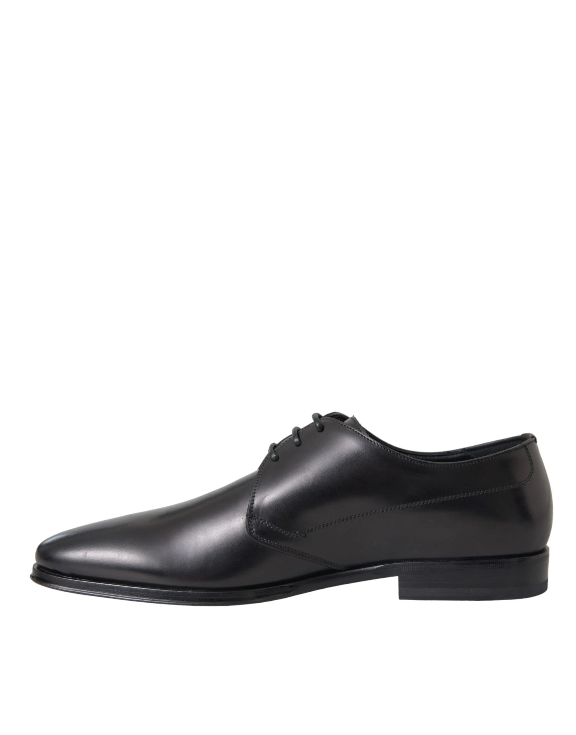 Dolce & Gabbana Black Leather Derby Formal Dress Men Shoes - Shoes