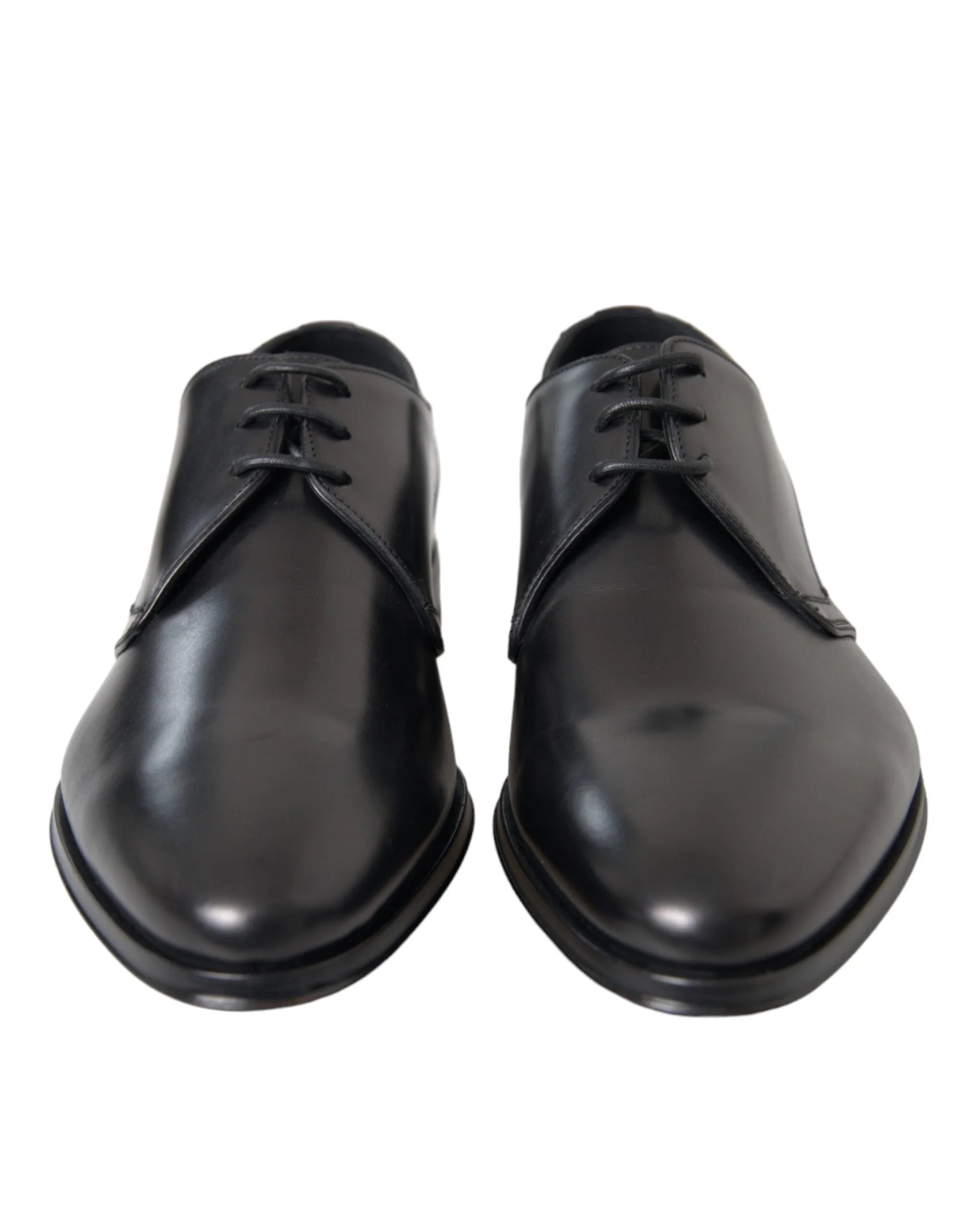 Dolce & Gabbana Black Leather Derby Formal Dress Men Shoes - Shoes