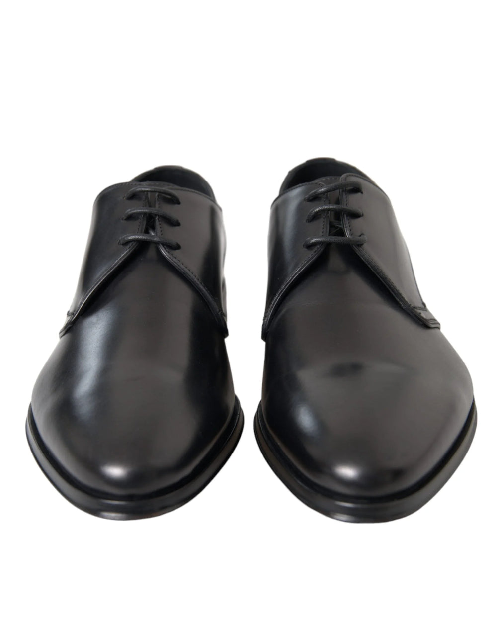 Dolce & Gabbana Black Leather Derby Formal Dress Men Shoes - Shoes