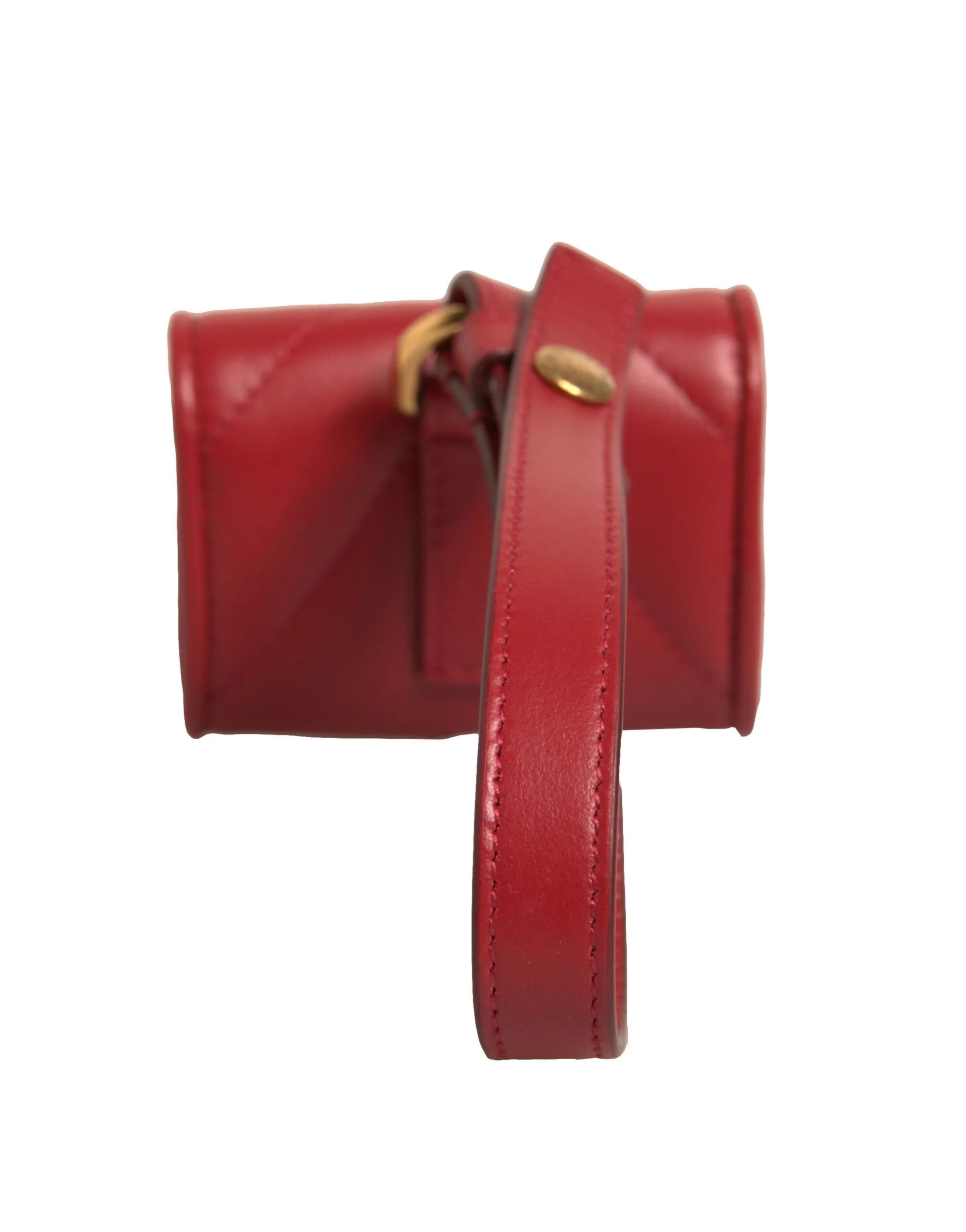 Dolce & Gabbana Black Leather Devotion Heart Strap Airpod Case - Headphone Carrying Cases