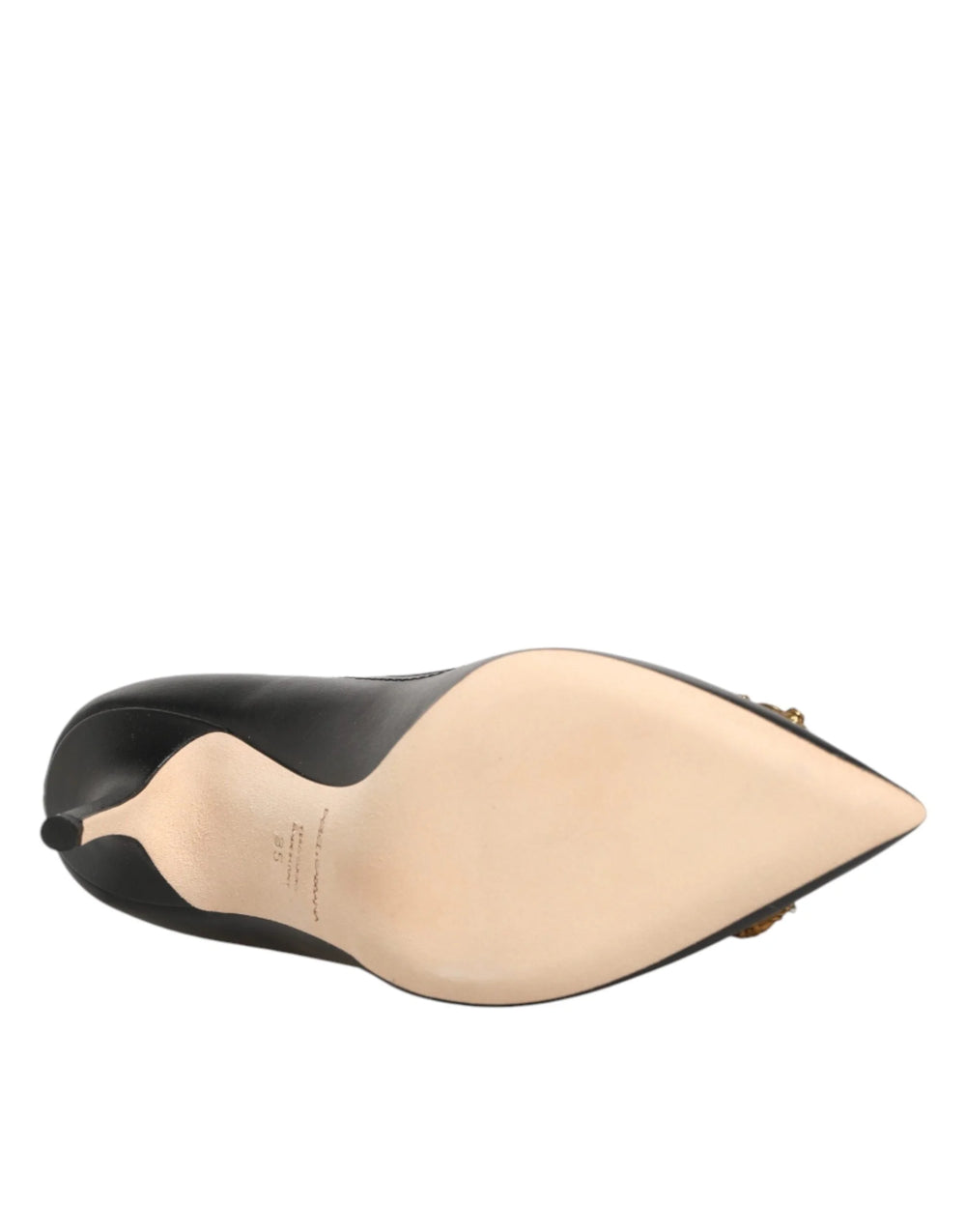 Dolce & Gabbana Black Leather DG Amore Heels Pumps Shoes - EU35/US4.5