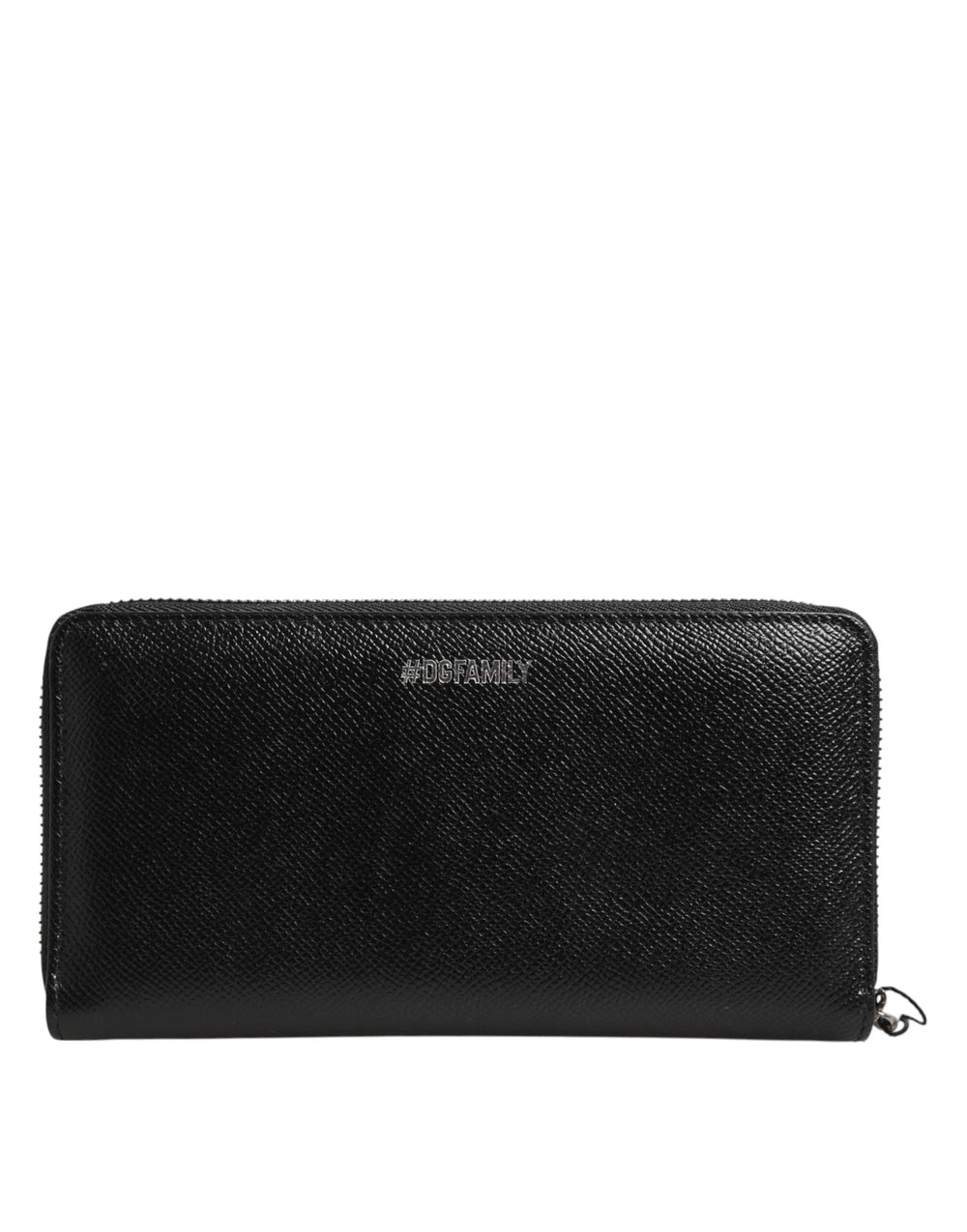 Dolce & Gabbana Black Leather #DGFAMILY Zipper Continental Mens Wallet - Wallets