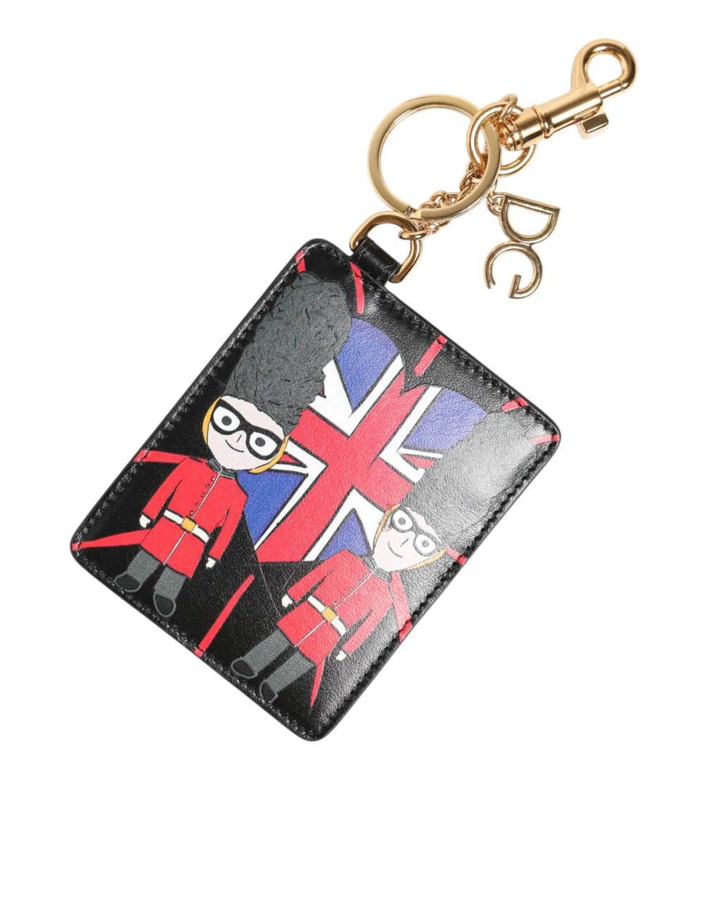 Dolce & Gabbana Black Leather #DGLovesLondon Cardholder Coin Case Keyring - Card Cases