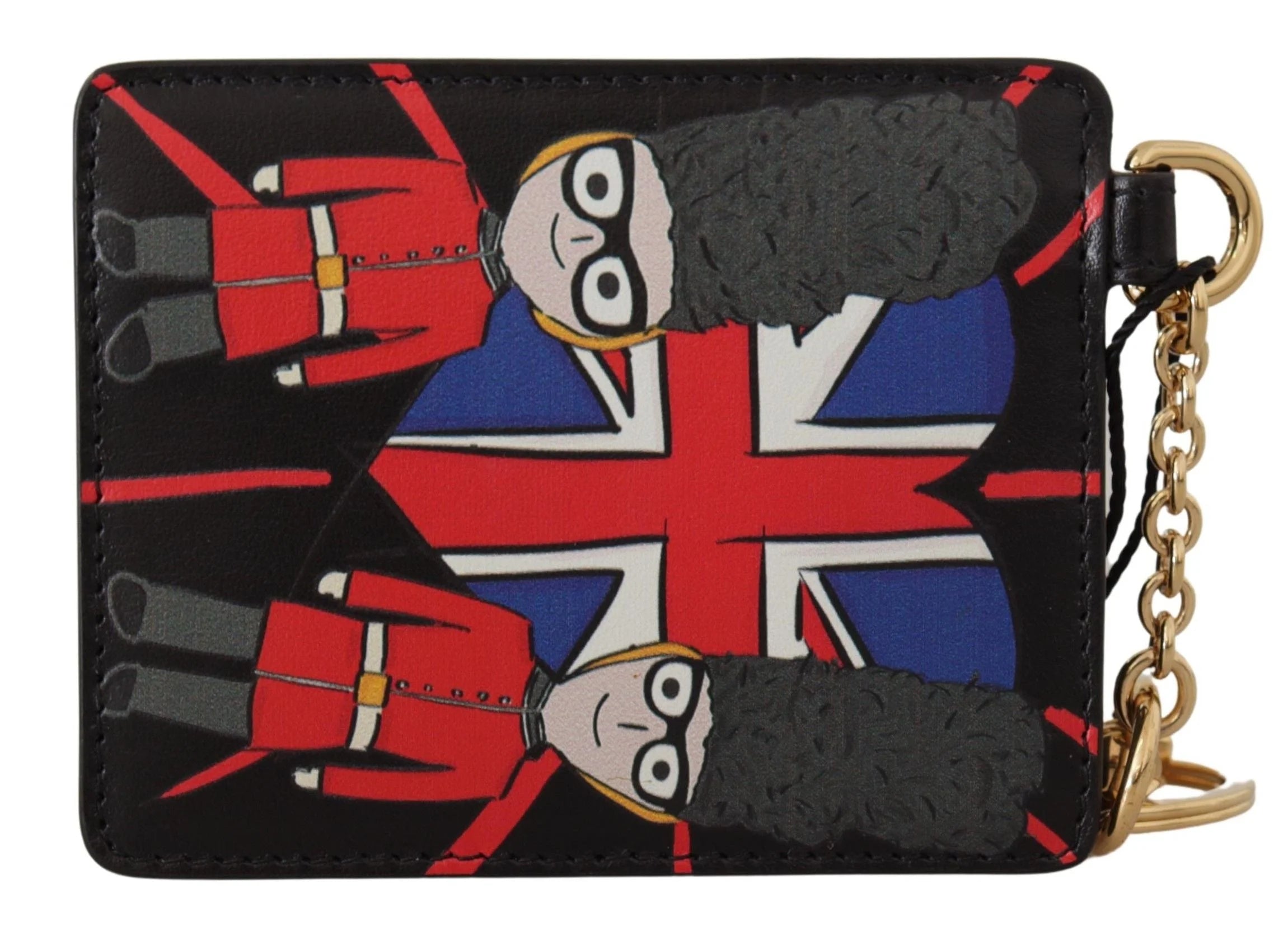 Dolce & Gabbana Black Leather #DGLovesLondon Keyring Cardholder Coin Case - Wallets