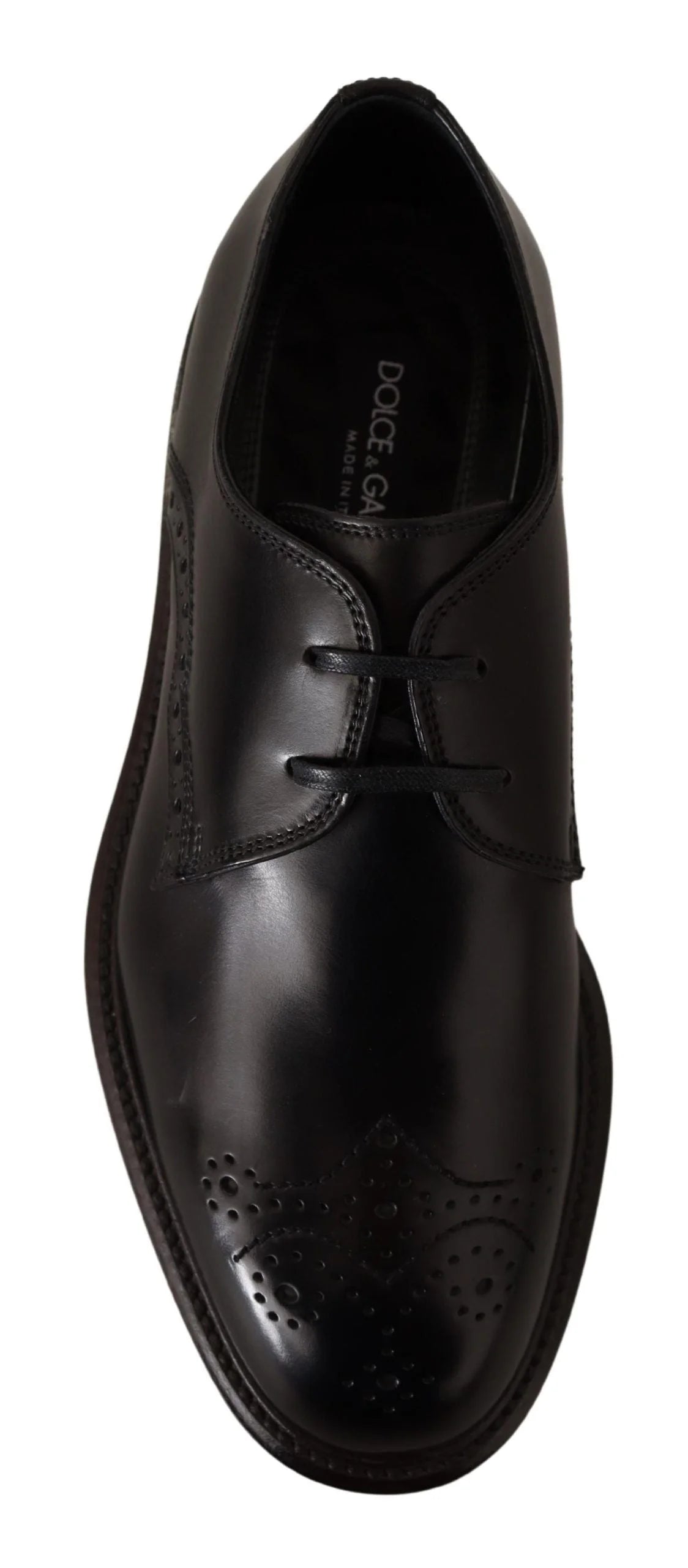 Dolce & Gabbana Black Leather Dress Formal Derby Shoes - EU39/US6 - Shoes