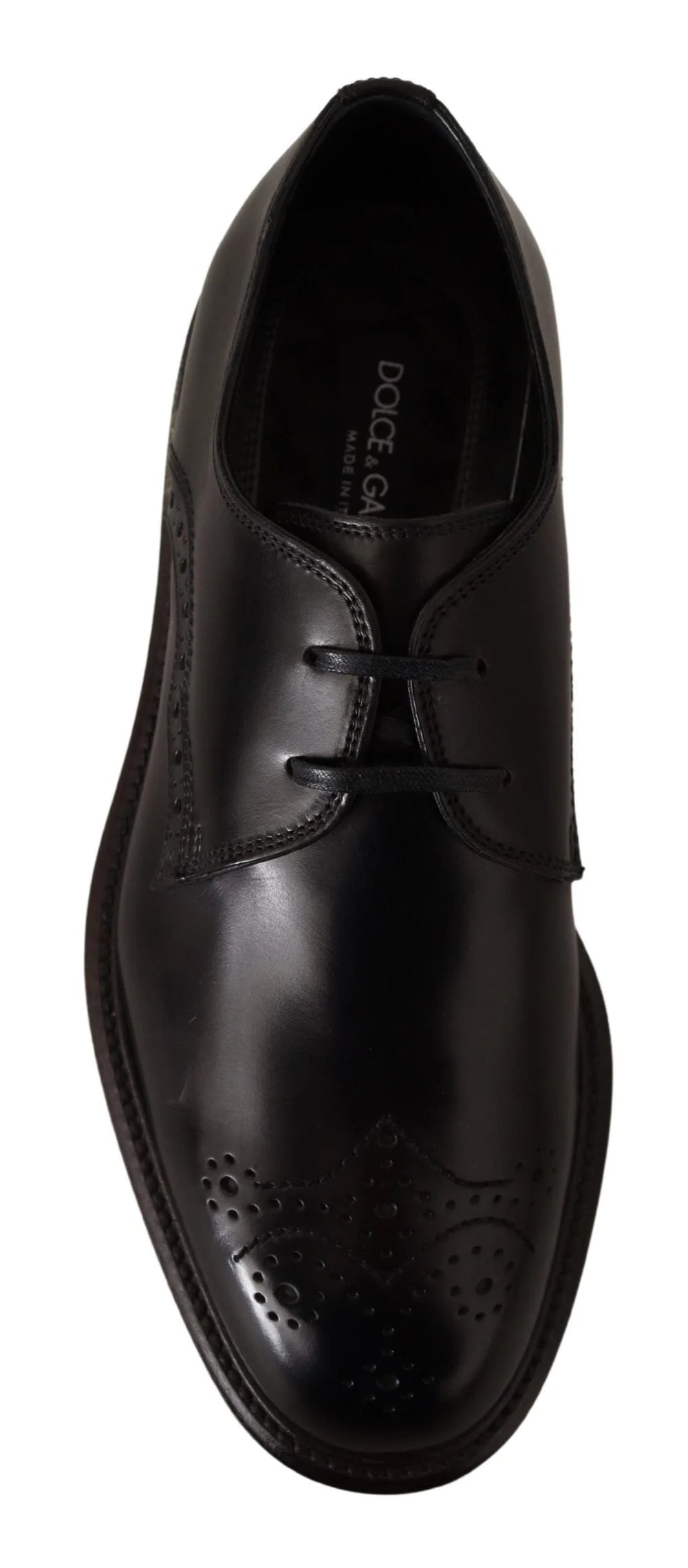 Dolce & Gabbana Black Leather Dress Formal Derby Shoes - EU39/US6 - Shoes