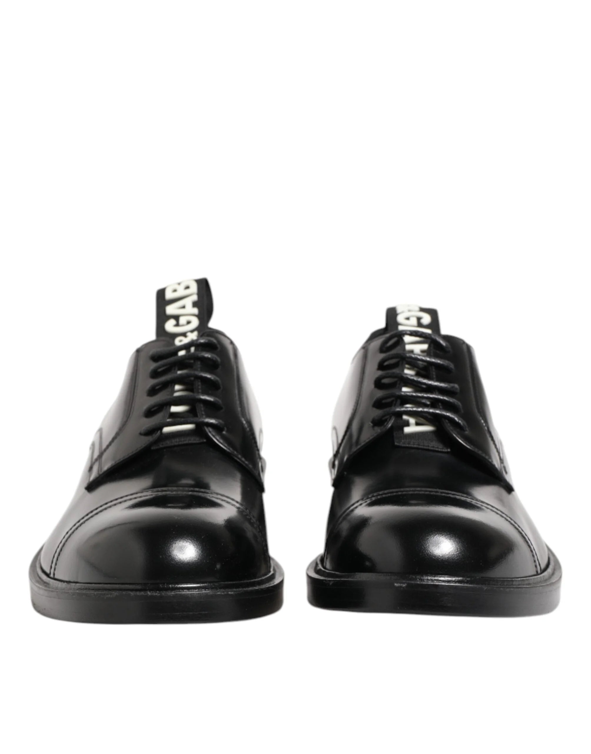 Dolce & Gabbana Black Leather Dress Lace Up Men Formal Shoes - EU41/US8 - Shoes
