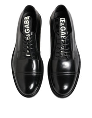 Dolce & Gabbana Black Leather Dress Lace Up Men Formal Shoes - EU41/US8 - Shoes