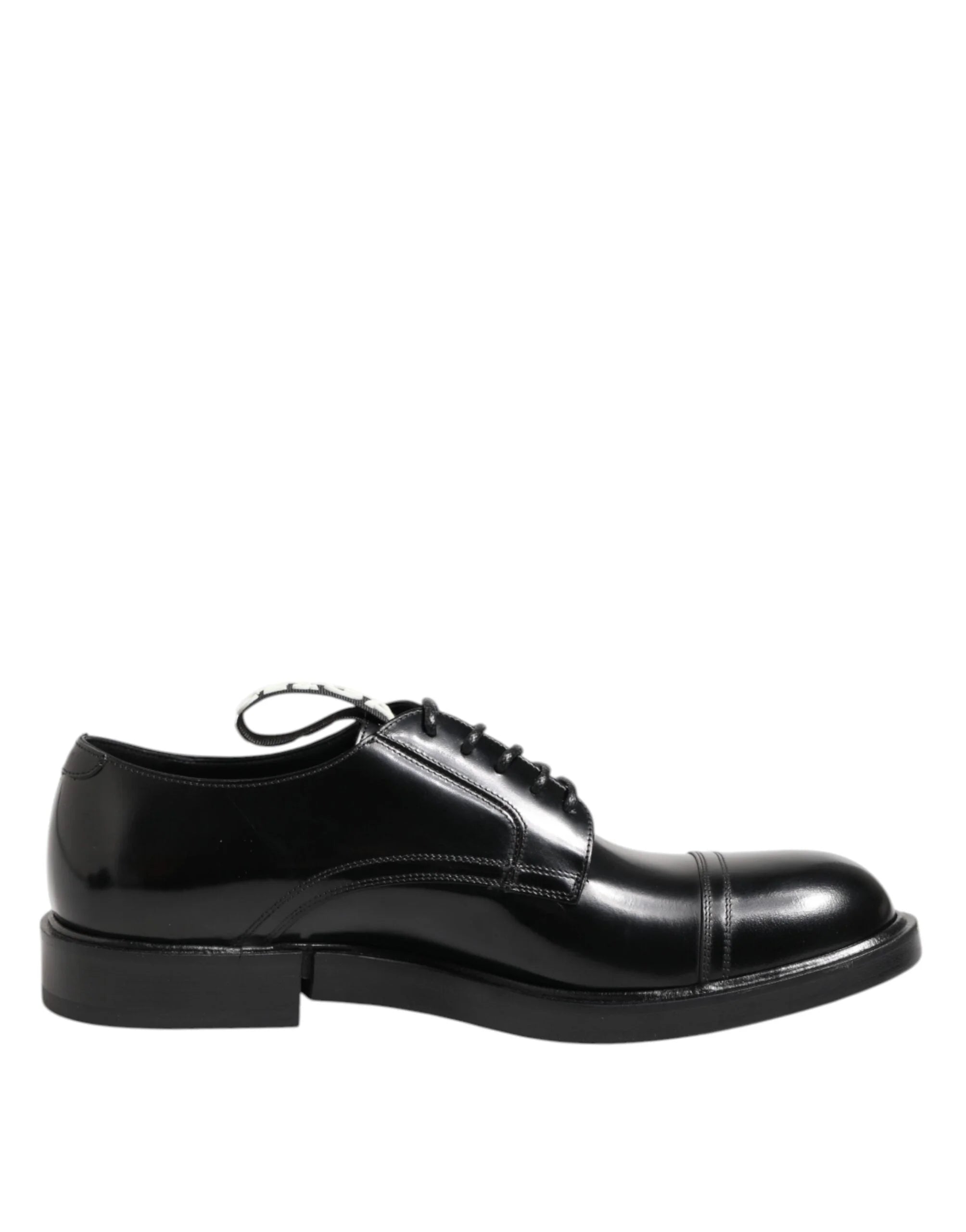 Dolce & Gabbana Black Leather Dress Lace Up Men Formal Shoes - EU41/US8 - Shoes