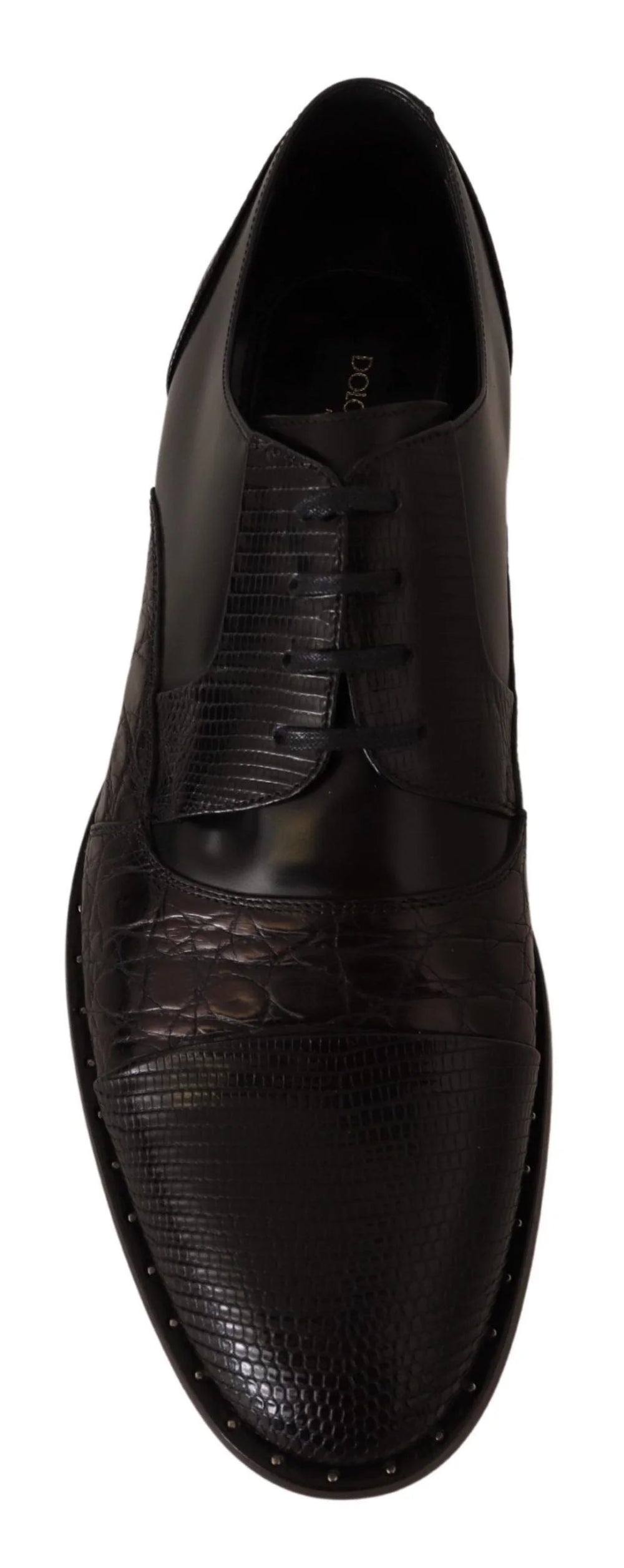 Dolce & Gabbana Black Leather Exotic Skins Formal Shoes - EU39/US6