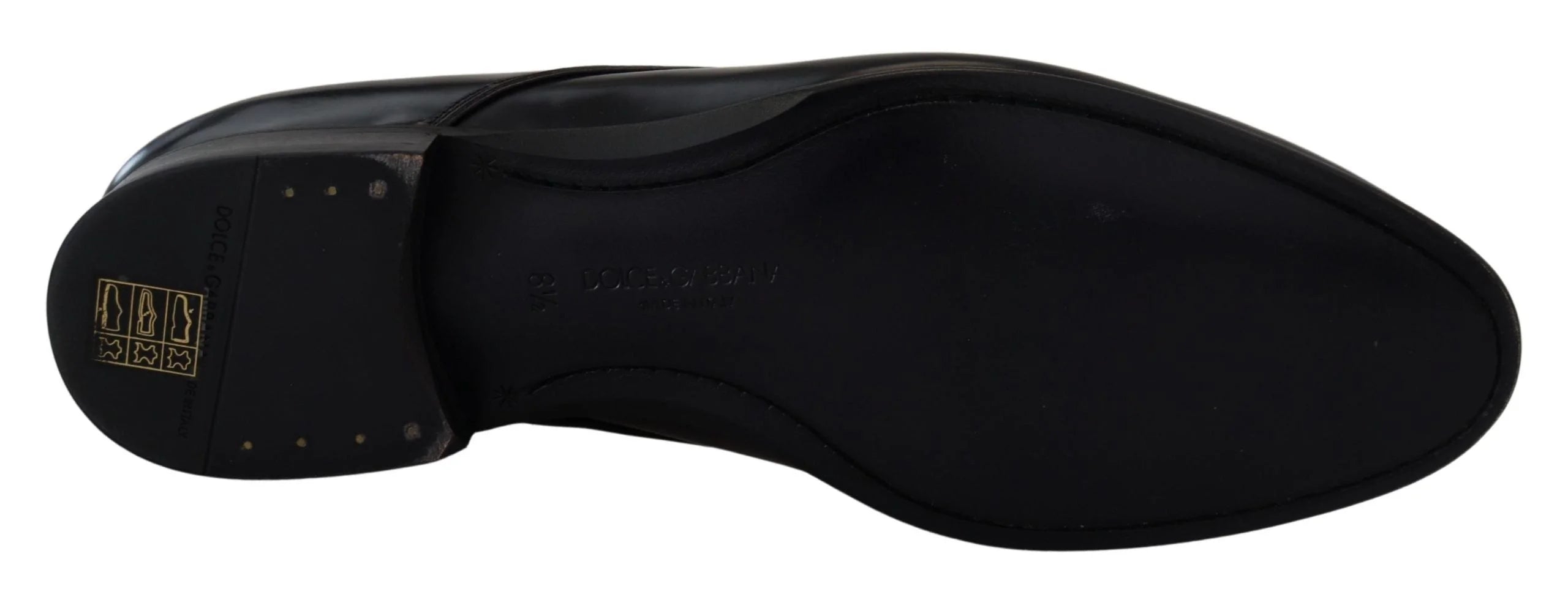 Dolce & Gabbana Black Leather Formal Dress Shoes - Shoes
