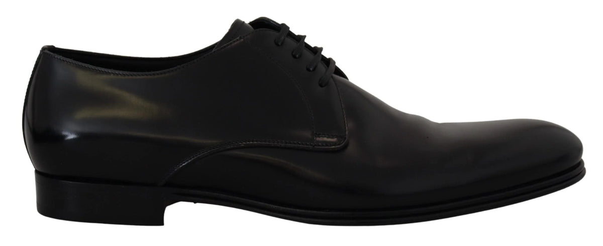 Dolce & Gabbana Black Leather Formal Dress Shoes - Shoes