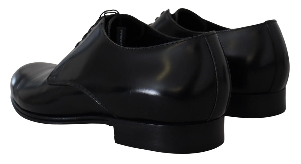 Dolce & Gabbana Black Leather Formal Dress Shoes - Shoes