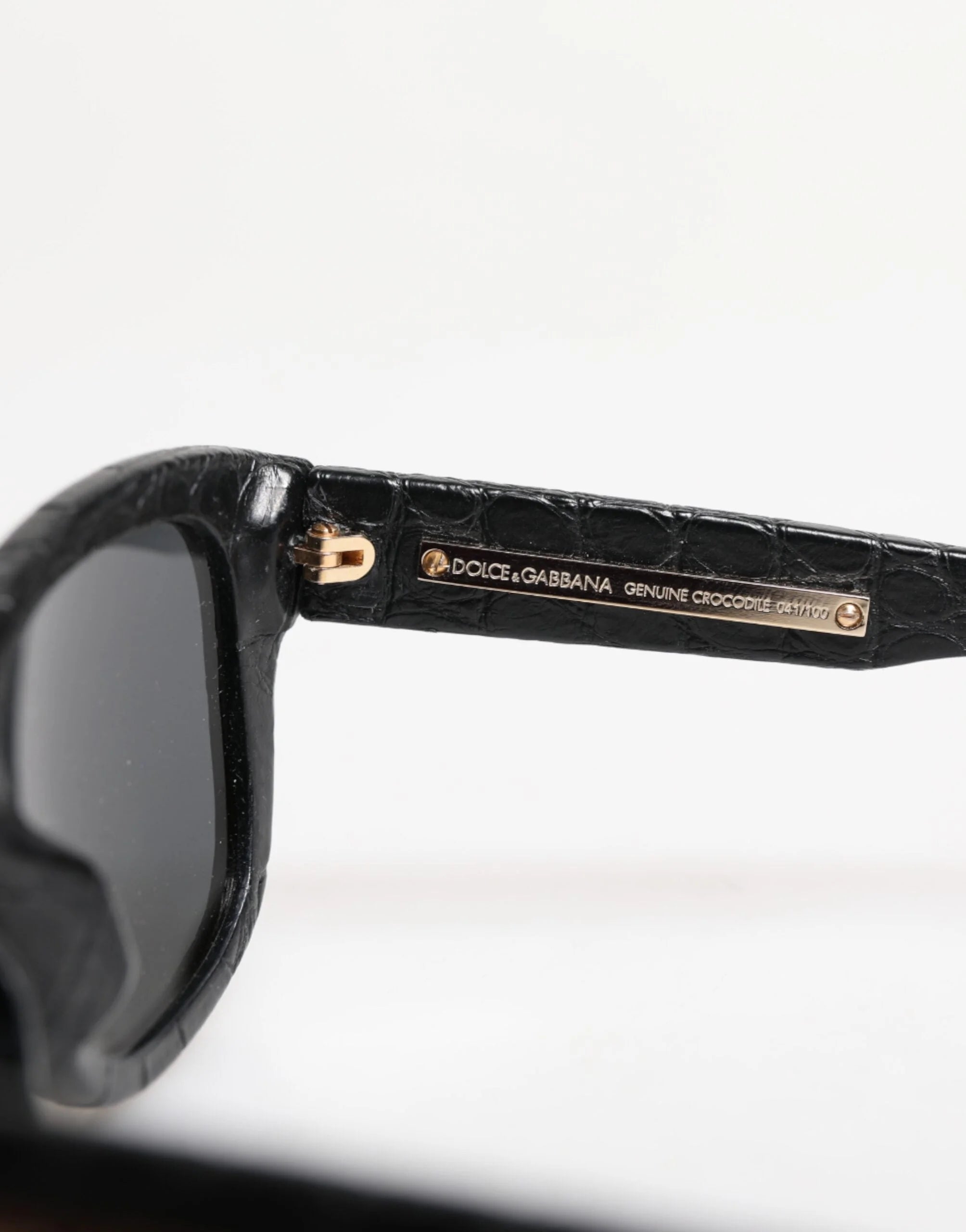 Dolce & Gabbana Black Leather Frame DG4177 Tinted Lens Sunglasses - Sunglasses