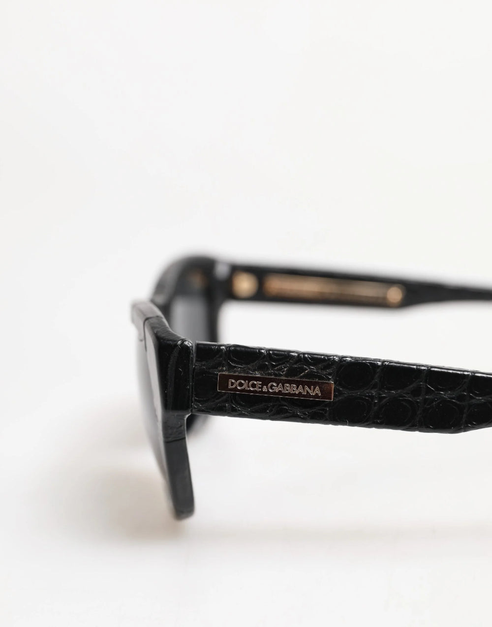 Dolce & Gabbana Black Leather Frame DG4177 Tinted Lens Sunglasses