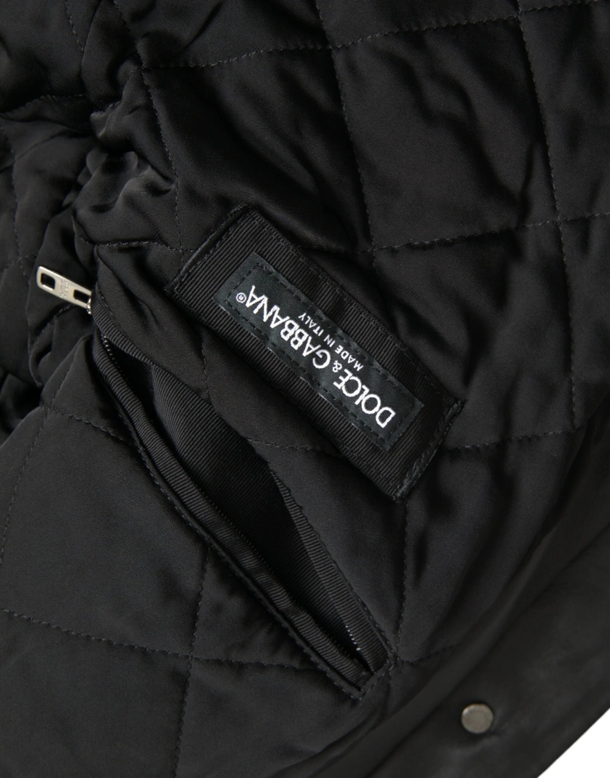 Dolce & Gabbana Black Leather Fur Collar Biker Coat Jacket - IT46 | S - Bomber Jackets