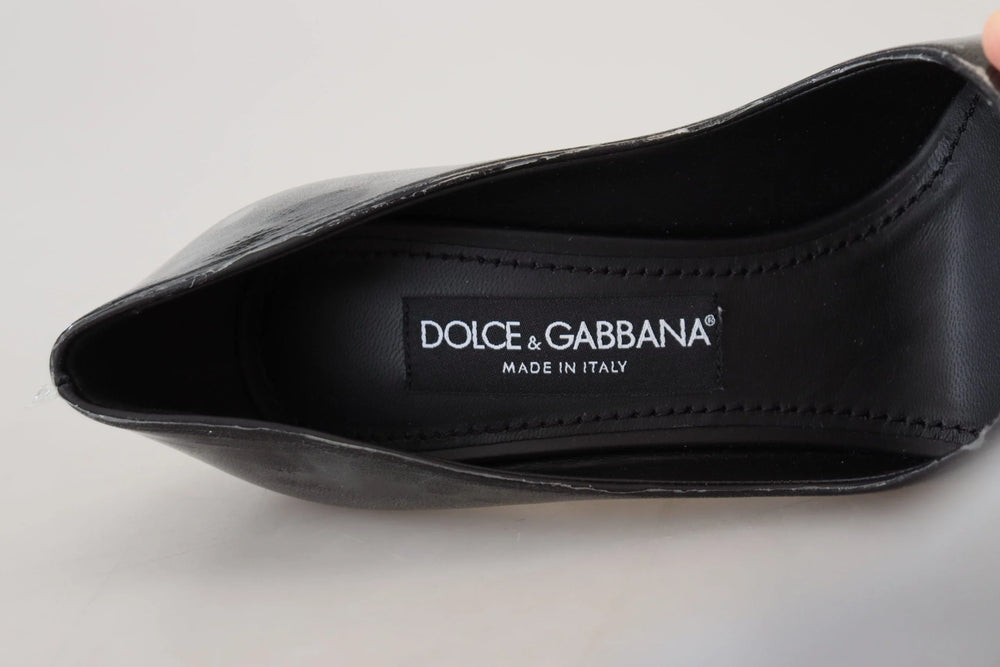 Dolce & Gabbana Black Leather Heels Pumps Plastic Wrapped Shoes - EU36/US5.5