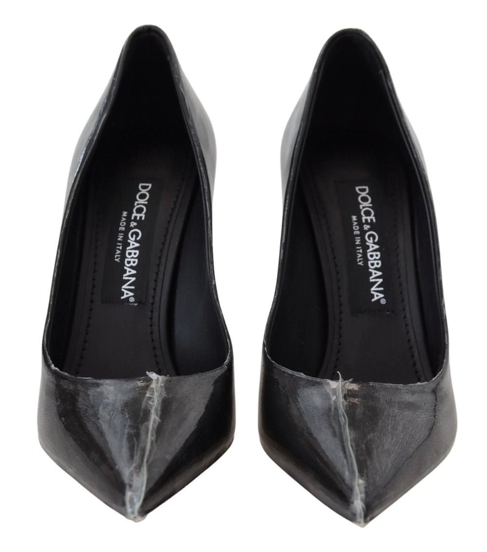 Dolce & Gabbana Black Leather Heels Pumps Plastic Wrapped Shoes - EU36/US5.5 - Heels