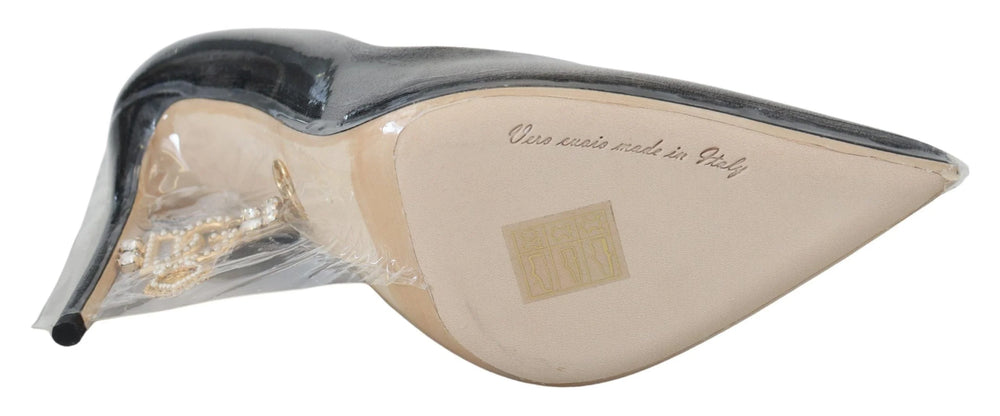 Dolce & Gabbana Black Leather Heels Pumps Plastic Wrapped Shoes - EU36/US5.5