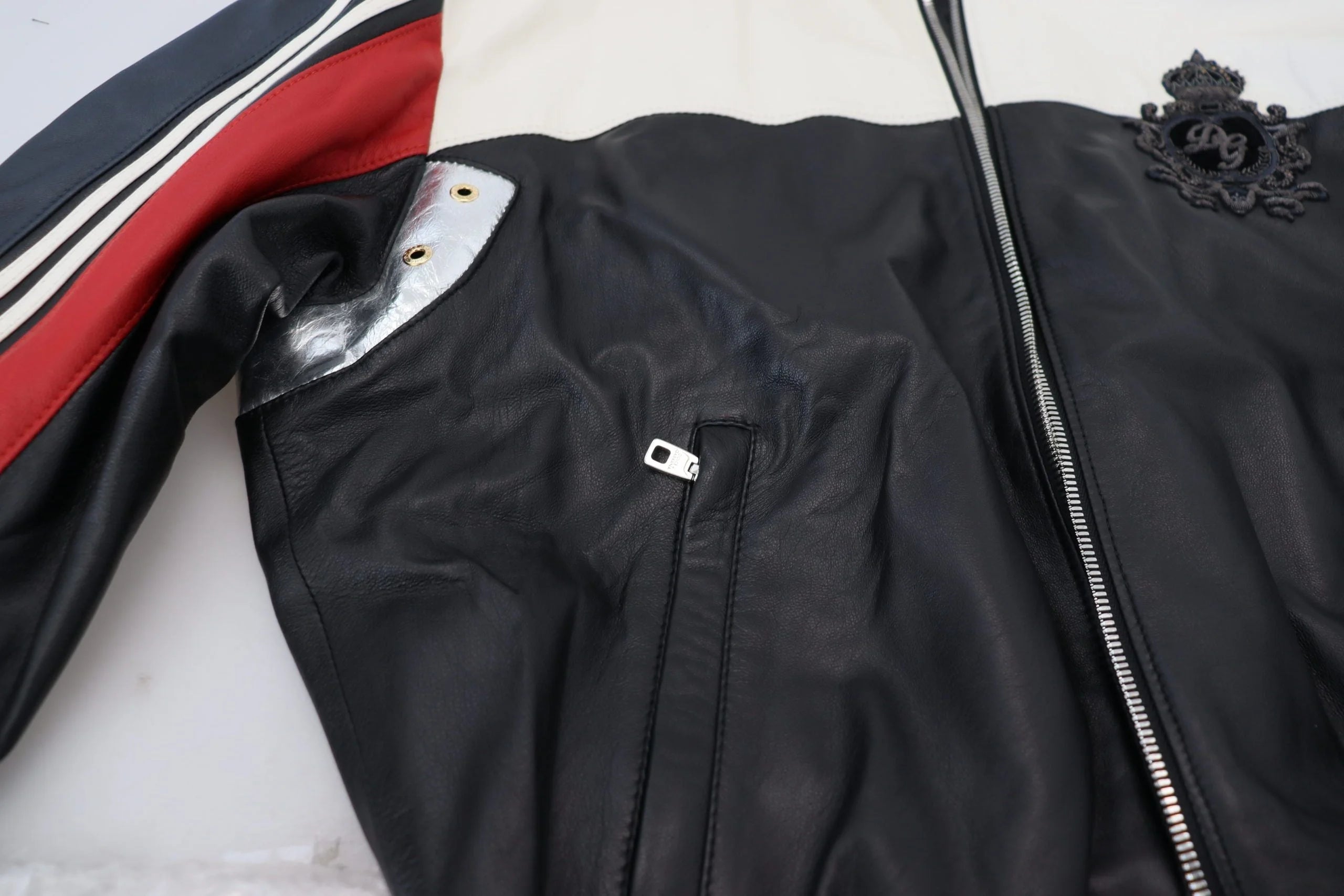 Dolce & Gabbana Black Leather Hooded Blouson Coat Jacket - IT46 | S - Bomber Jackets