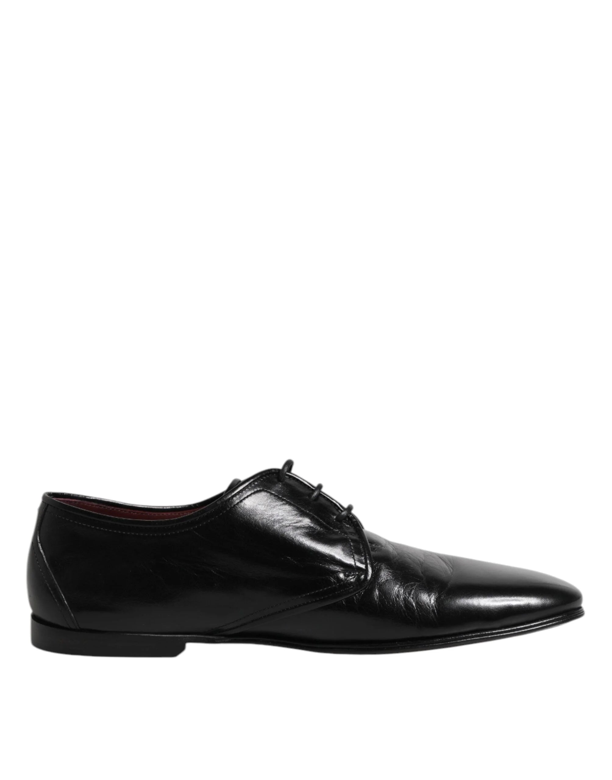 Dolce & Gabbana Black Leather Lace Up Derby Dress Formal Shoes - EU43/US10 - Shoes