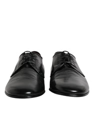 Dolce & Gabbana Black Leather Lace Up Derby Dress Formal Shoes - EU43/US10 - Shoes