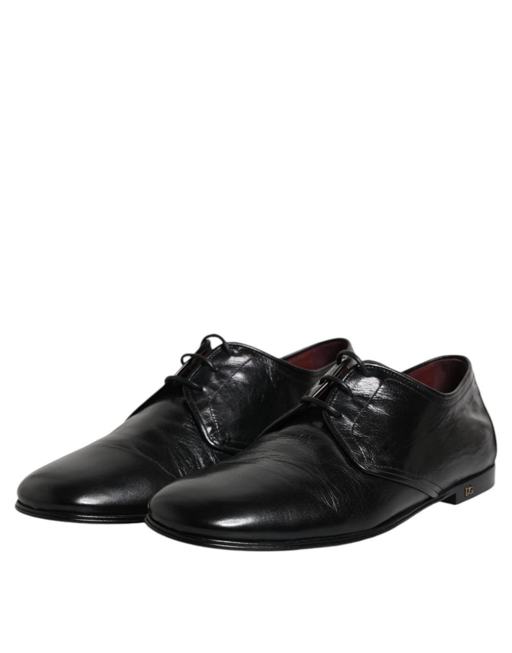 Dolce & Gabbana Black Leather Lace Up Derby Dress Formal Shoes - EU43/US10 - Shoes