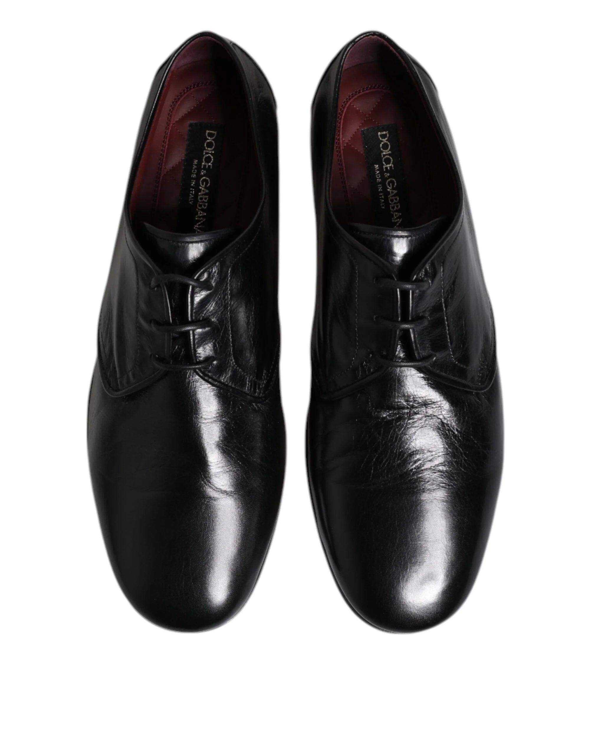 Dolce & Gabbana Black Leather Lace Up Derby Dress Formal Shoes - EU43/US10 - Shoes