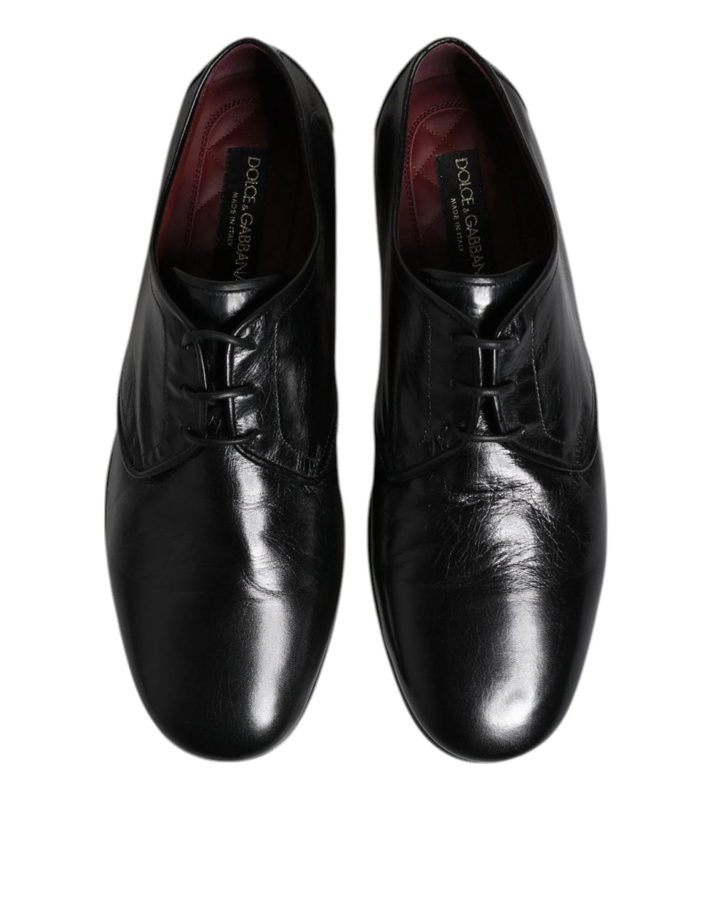 Dolce & Gabbana Black Leather Lace Up Derby Dress Formal Shoes - EU43/US10 - Shoes
