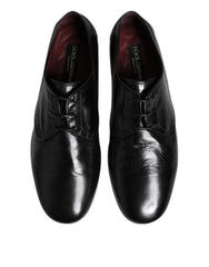 Dolce & Gabbana Black Leather Lace Up Derby Dress Formal Shoes - EU43/US10 - Shoes