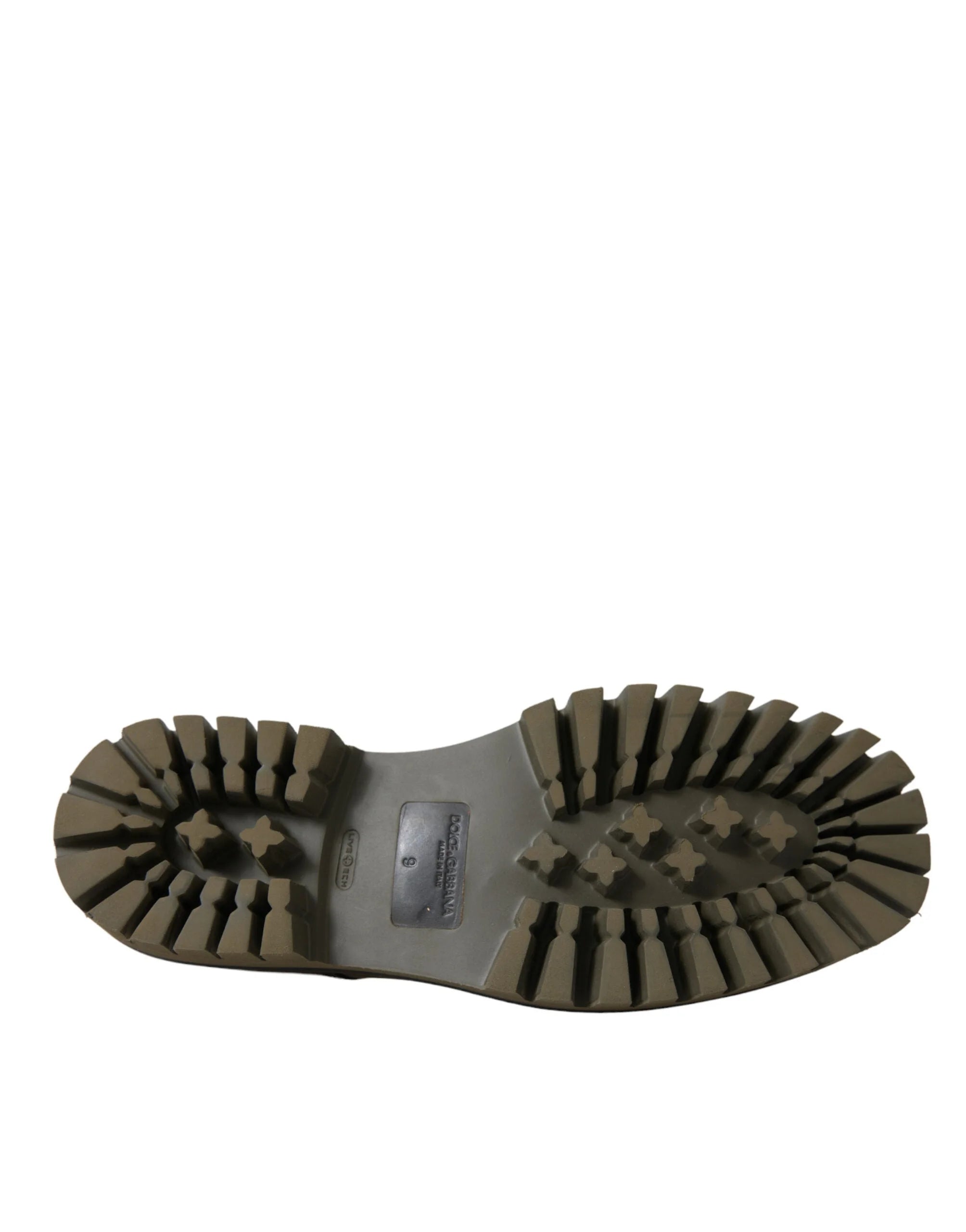 Dolce & Gabbana Zwarte veterschoenen van leer - EU39.5/US6.5