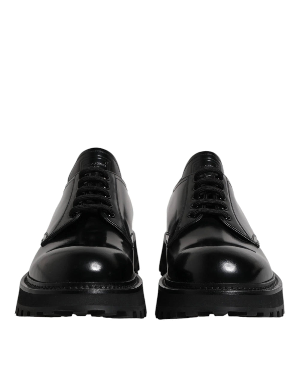 Dolce & Gabbana Black Leather Lace Up Derby Men Dress Shoes - EU42/US9 - Shoes