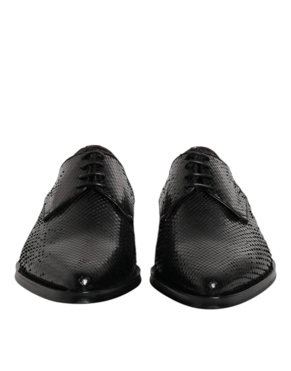 Dolce & Gabbana Black Leather Lace Up Dress Men Derby Shoes - EU40/US7
