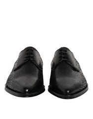 Dolce & Gabbana Black Leather Lace Up Dress Men Derby Shoes - EU40/US7