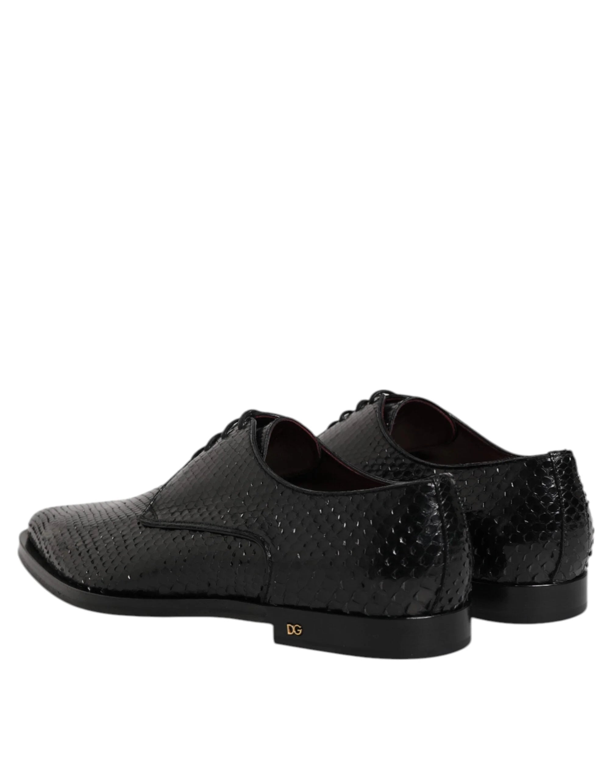 Dolce & Gabbana Black Leather Lace Up Dress Men Derby Shoes - EU40/US7