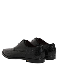 Dolce & Gabbana Black Leather Lace Up Dress Men Derby Shoes - EU40/US7
