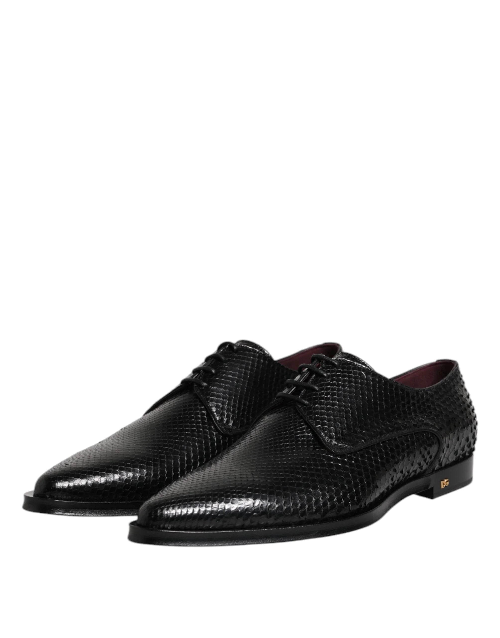 Dolce & Gabbana Black Leather Lace Up Dress Men Derby Shoes - EU40/US7
