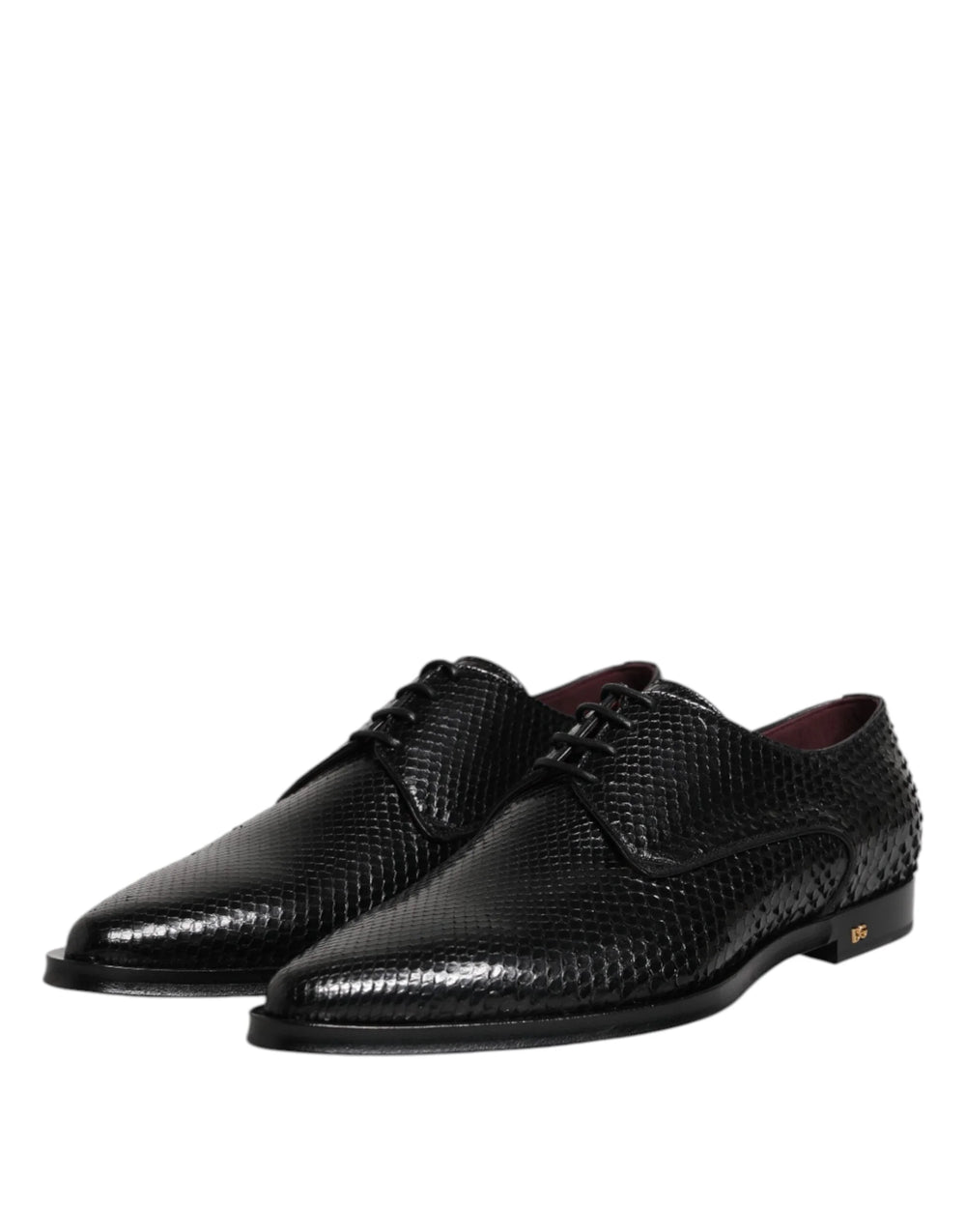 Dolce & Gabbana Black Leather Lace Up Dress Men Derby Shoes - EU40/US7