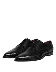 Dolce & Gabbana Black Leather Lace Up Dress Men Derby Shoes - EU40/US7