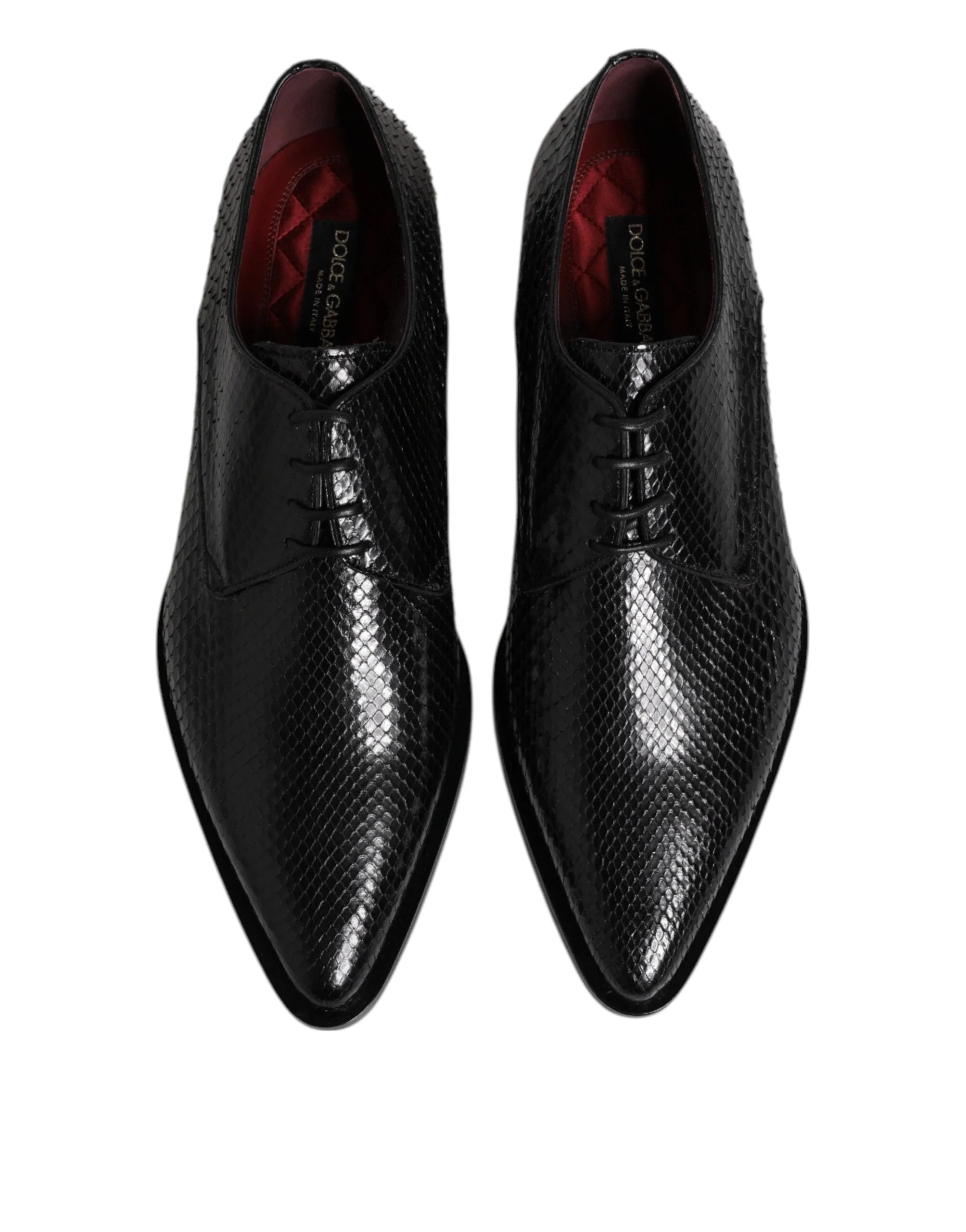 Dolce & Gabbana Black Leather Lace Up Dress Men Derby Shoes - EU40/US7
