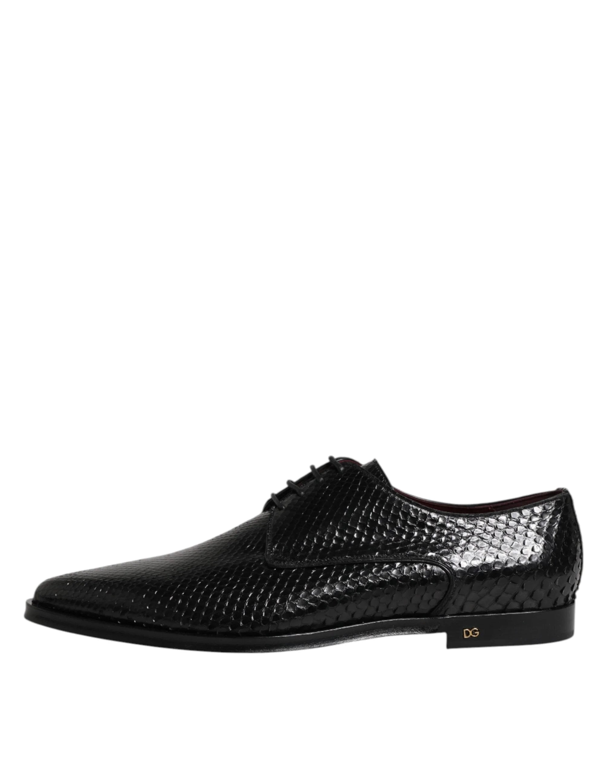 Dolce & Gabbana Black Leather Lace Up Dress Men Derby Shoes - EU40/US7