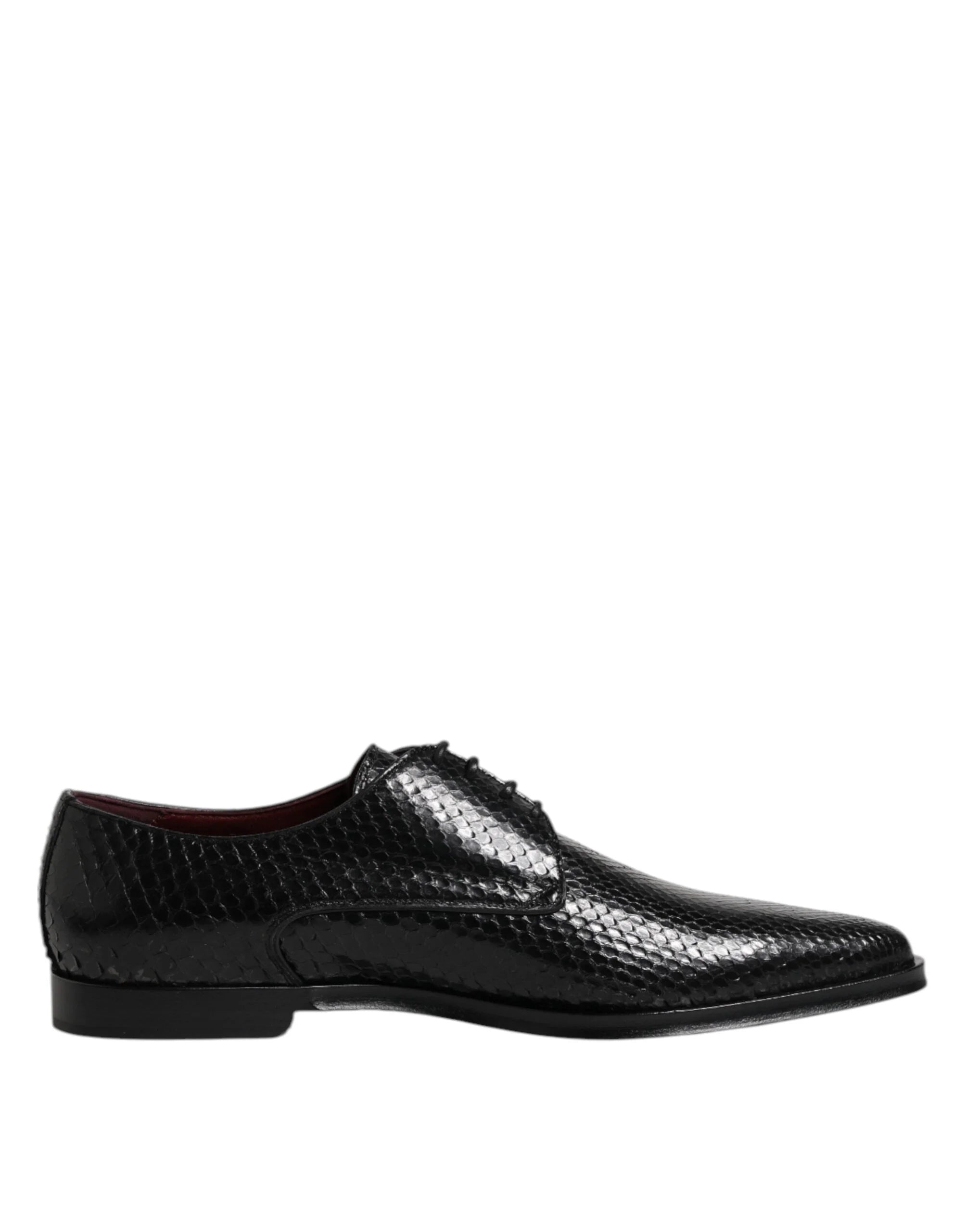 Dolce & Gabbana Black Leather Lace Up Dress Men Derby Shoes - EU40/US7