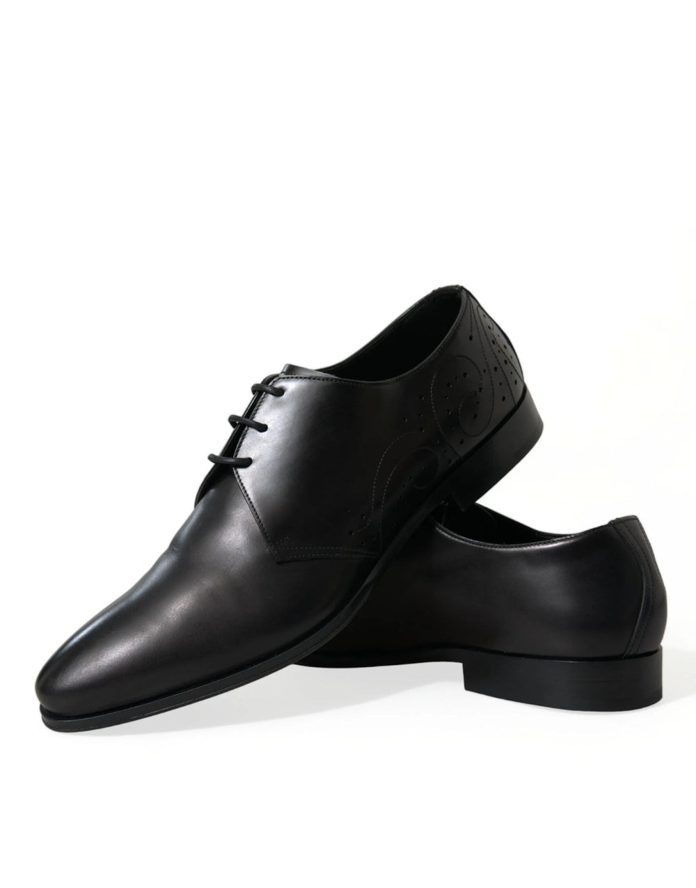 Dolce & Gabbana Black Leather Lace Up Formal Derby Dress Shoes - EU43/US10 - Shoes