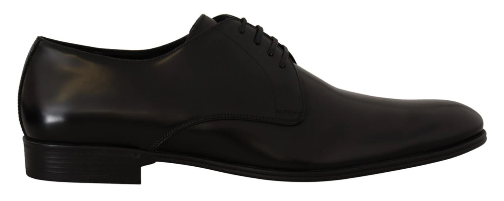 Dolce & Gabbana Black Leather Lace Up Formal Derby Shoes - EU39.5/US6.5 - Shoes